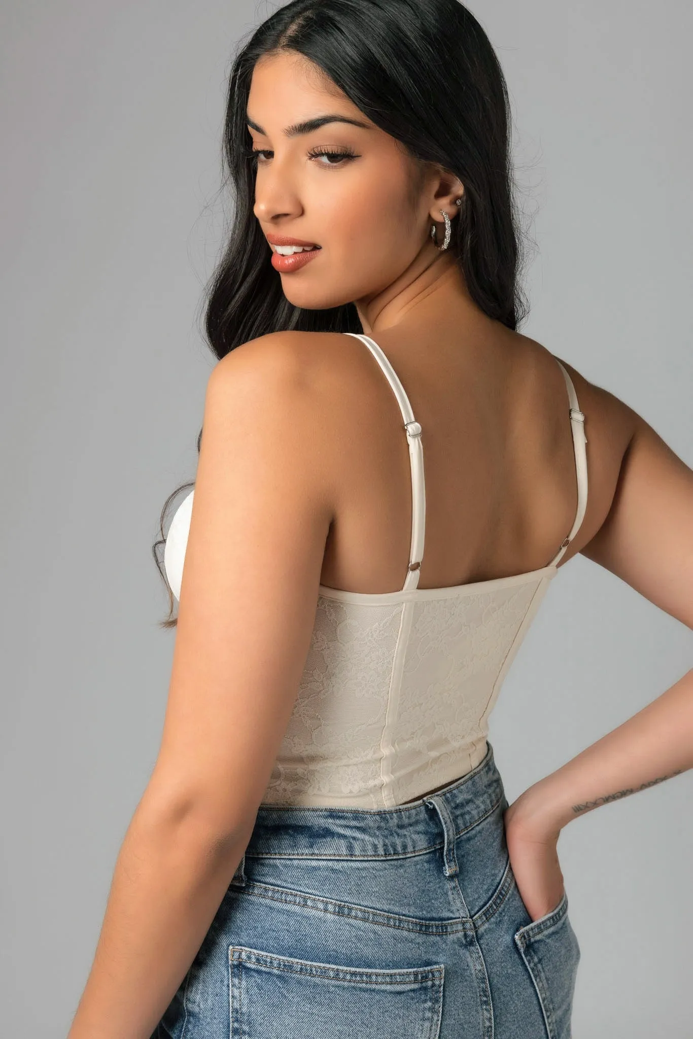 Floral Lace Corset Bustier sold by Eclipse product image thumbnail 5