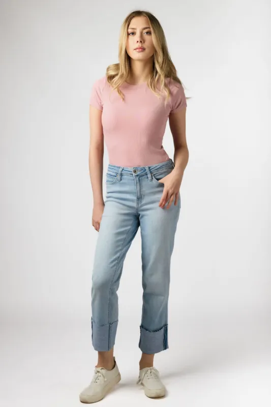 YMI Straight Leg Cuffed Jeans sold by Eclipse