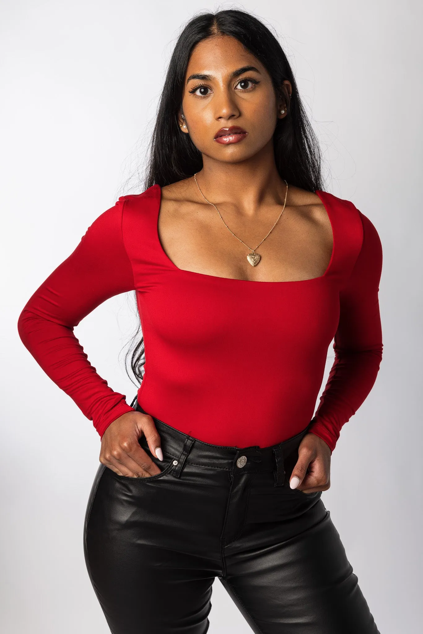 Long Sleeve Square Neck Bodysuit sold by Eclipse product image thumbnail 3