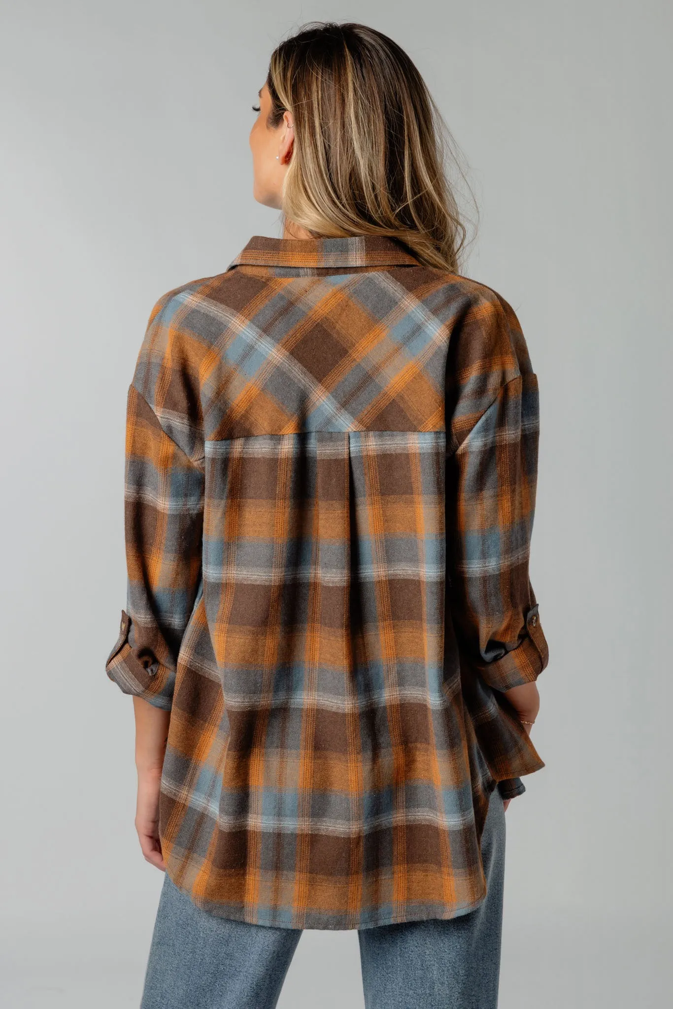 Plaid Flannel Shirt with Roll-Up Sleeves sold by Eclipse product image thumbnail 2