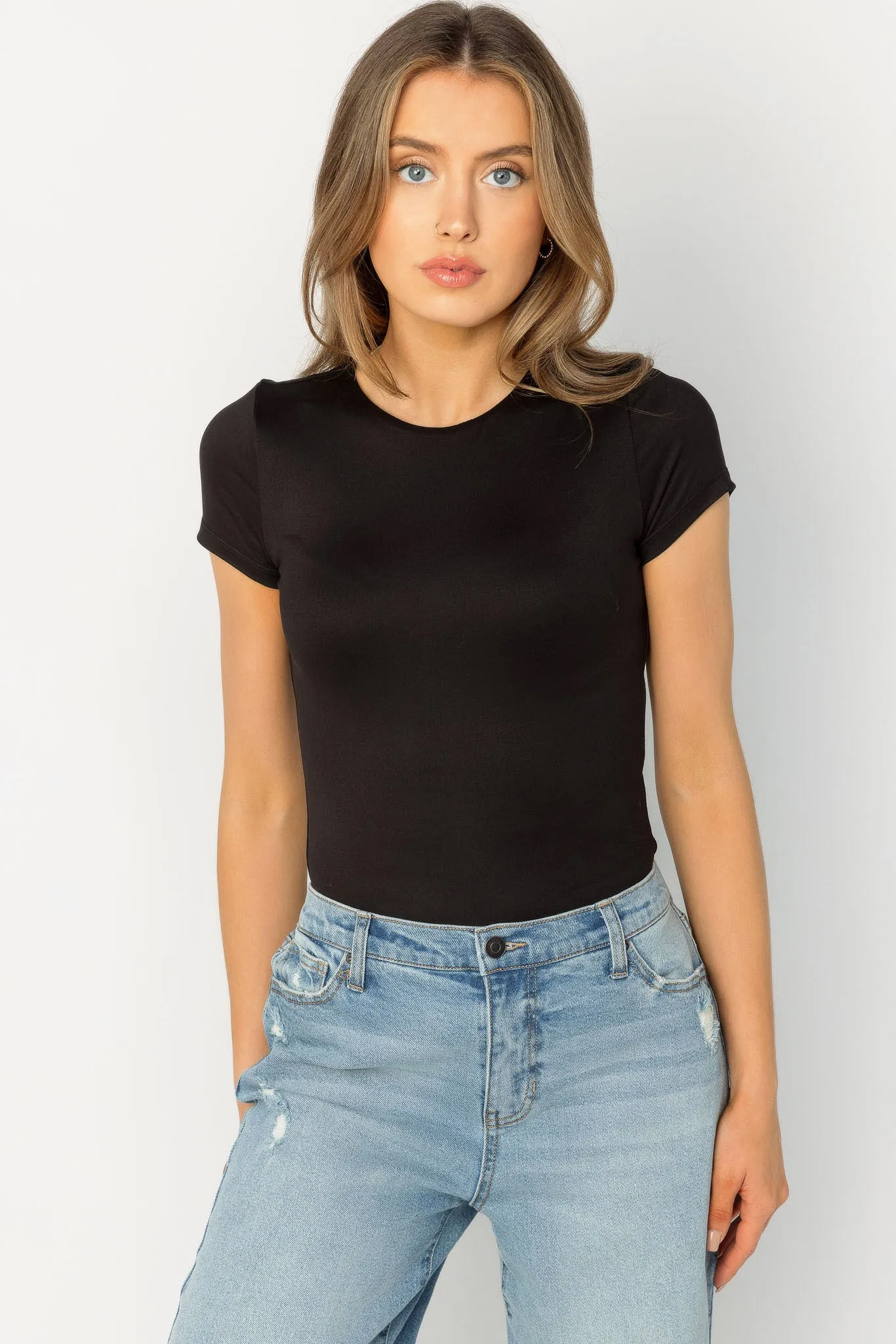 Short Sleeve Crewneck Bodysuit sold by Eclipse product image thumbnail 3