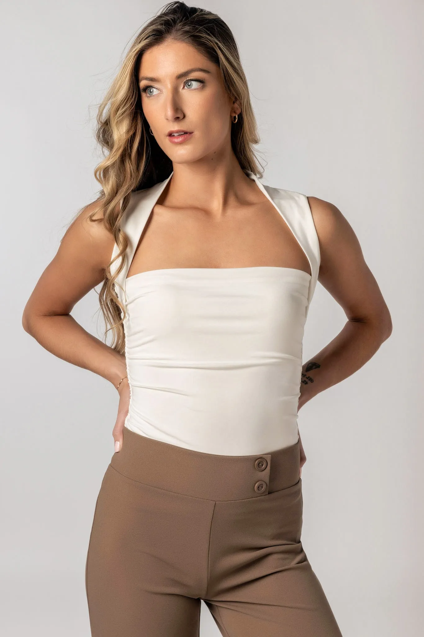 Square Neck Top with Ruching sold by Eclipse product image thumbnail 5