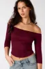 Off The Shoulder Ribbed Tee sold by Eclipse