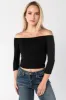 Off The Shoulder Ribbed Tee sold by Eclipse