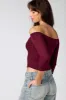 Off The Shoulder Ribbed Tee sold by Eclipse