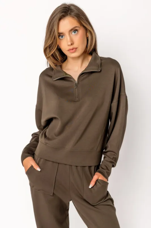 Scuba Knit Half Zip Sweatshirt sold by Eclipse