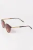 Rounded Plastic Sunglasses with Metal Trim sold by Eclipse