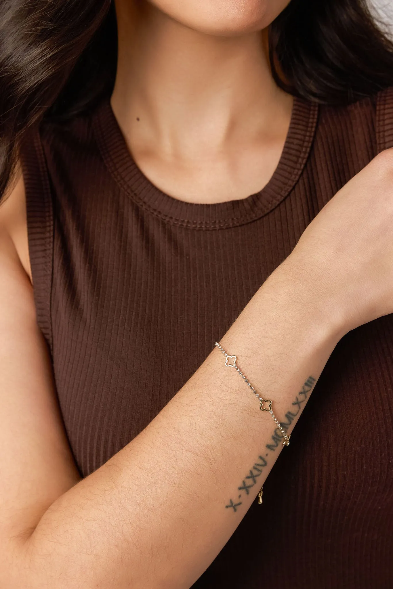 Sparkling Clover Delight Bracelet sold by Eclipse