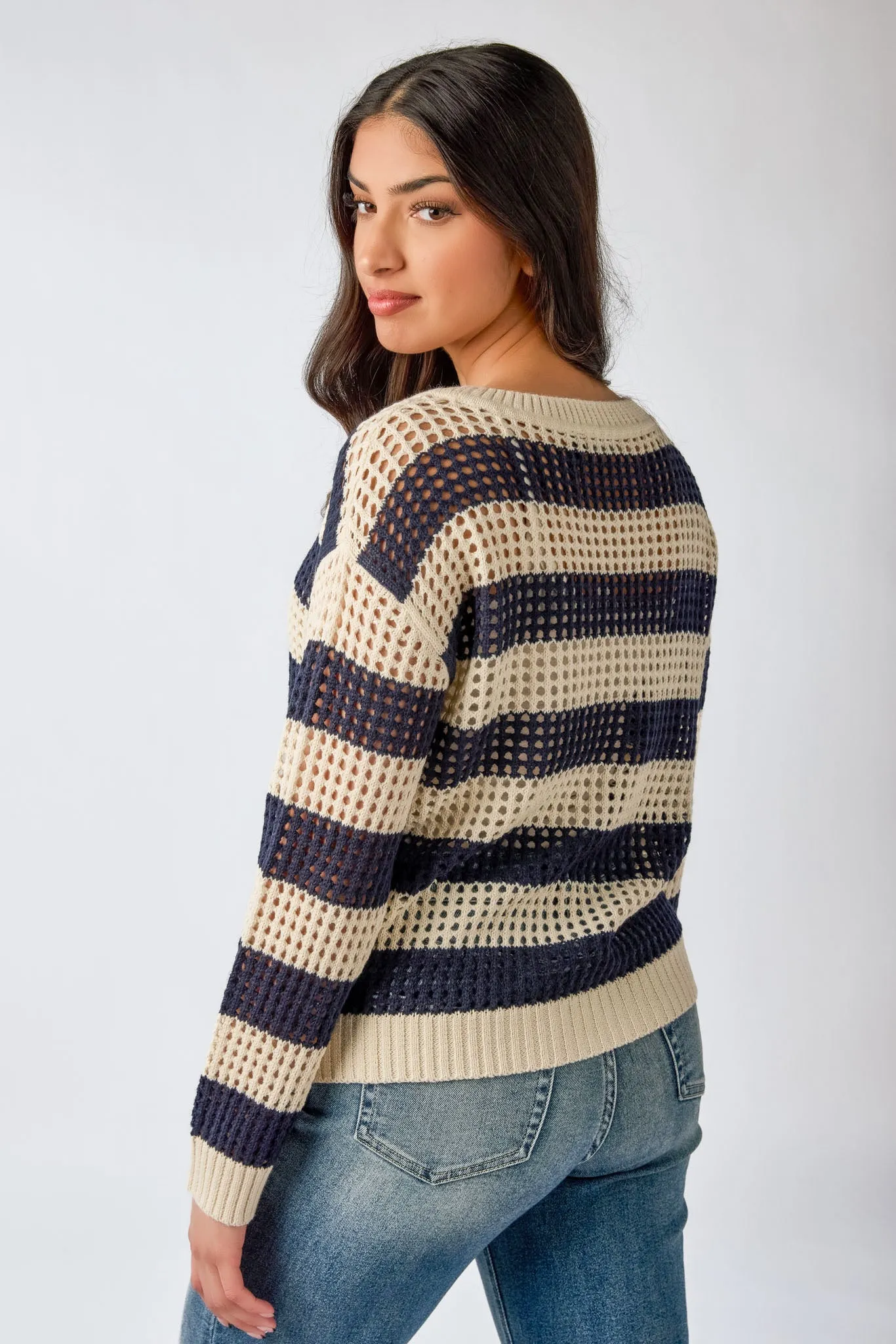 Open Knit Crewneck Sweater sold by Eclipse product image thumbnail 4