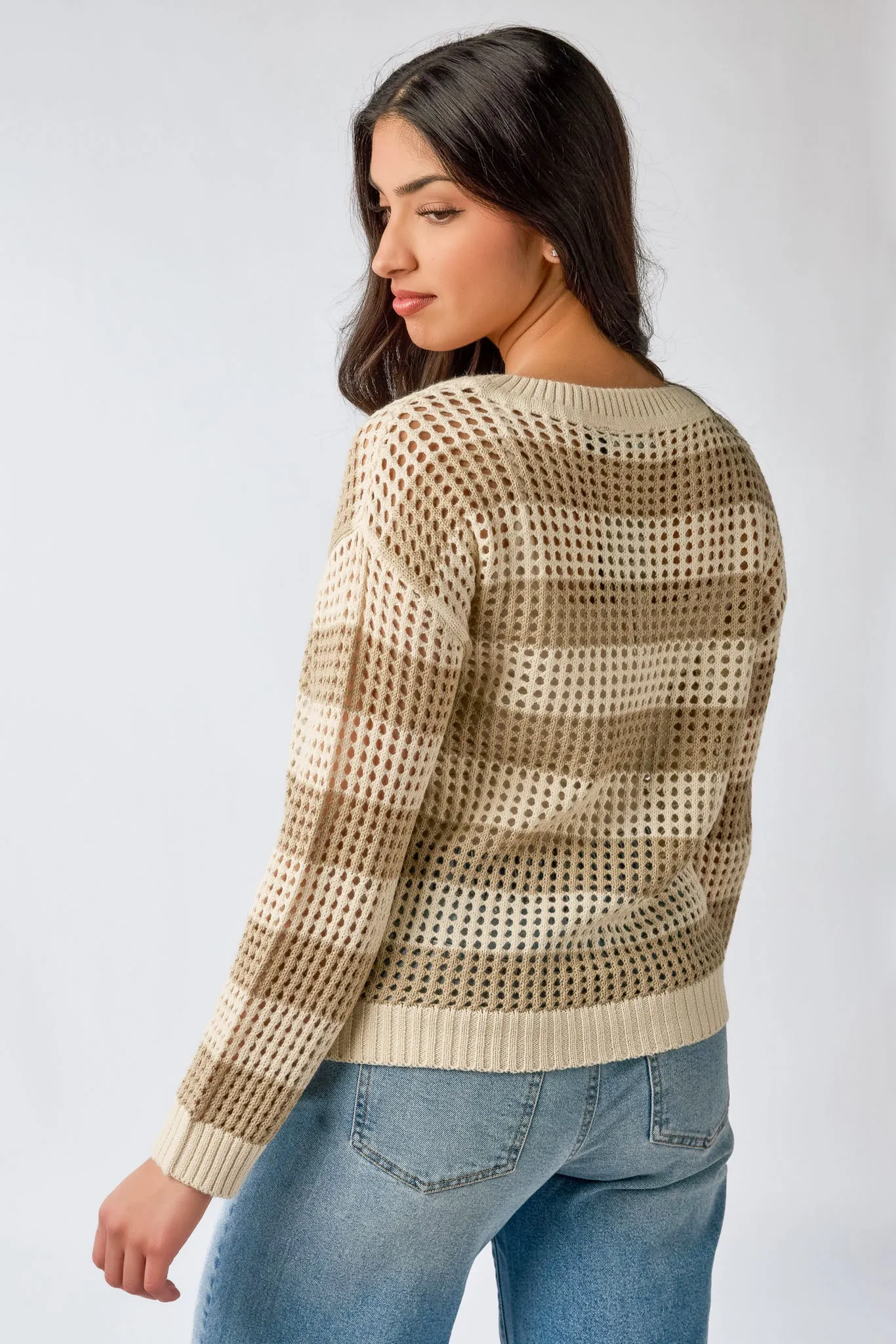 Open Knit Crewneck Sweater sold by Eclipse product image thumbnail 2