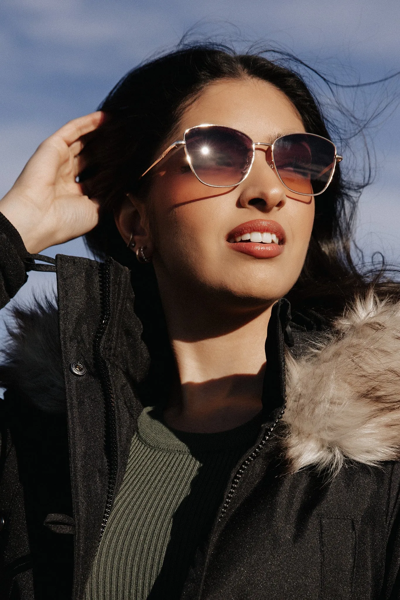 Metal Rimmed Butterly Sunglasses sold by Eclipse