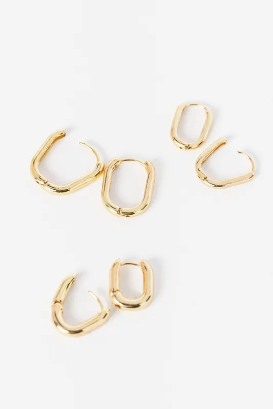 3-Pack Oval Hoop Earrings sold by Eclipse