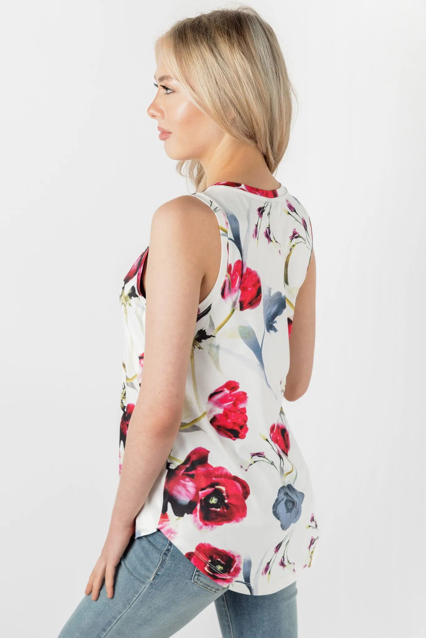 Floral Sleeveless V-Neck Top sold by Eclipse product image thumbnail 2