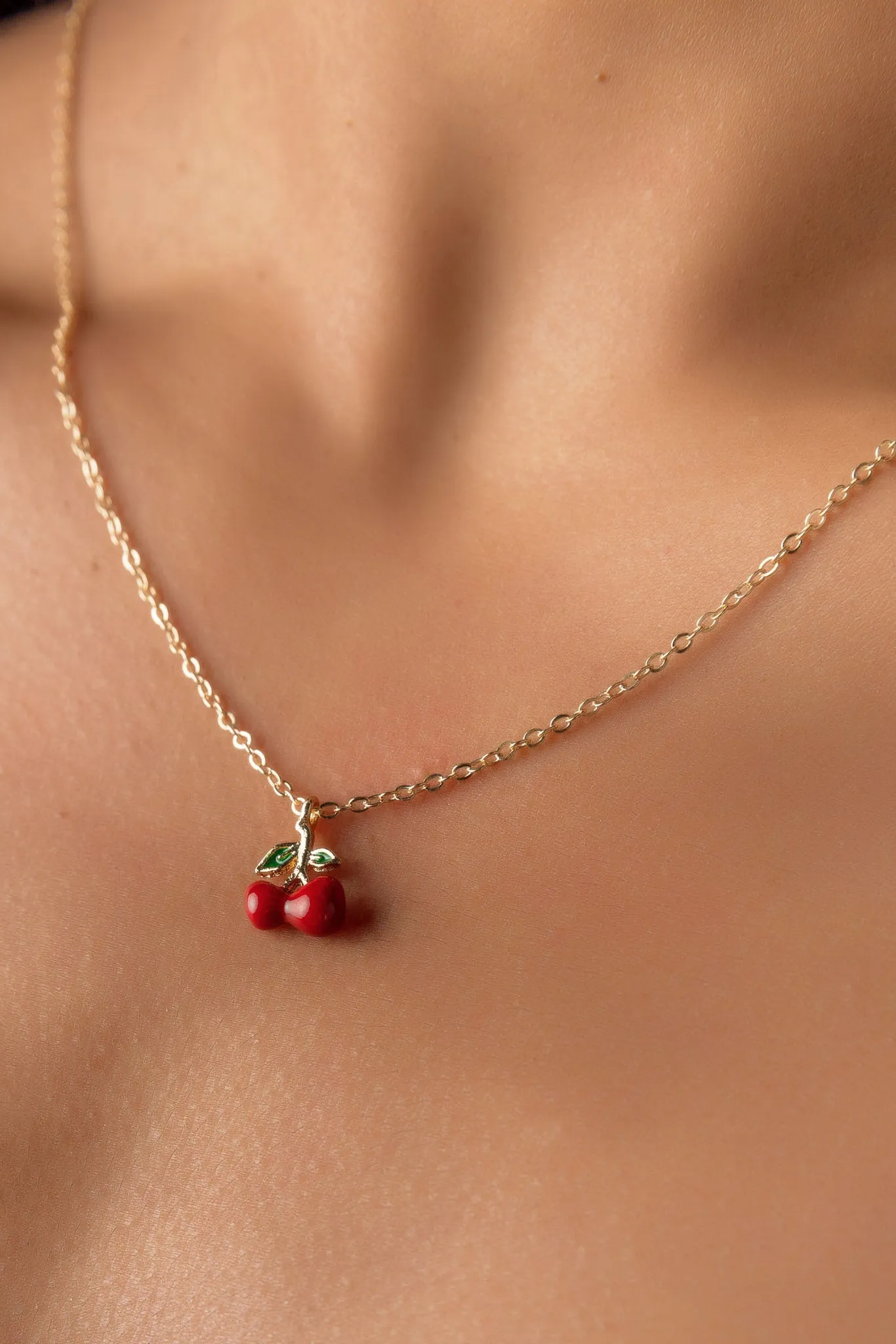 Cherry Pendant Chain Necklace sold by Eclipse product image thumbnail 2