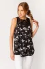 Floral Sleeveless Top with Lace Trim sold by Eclipse