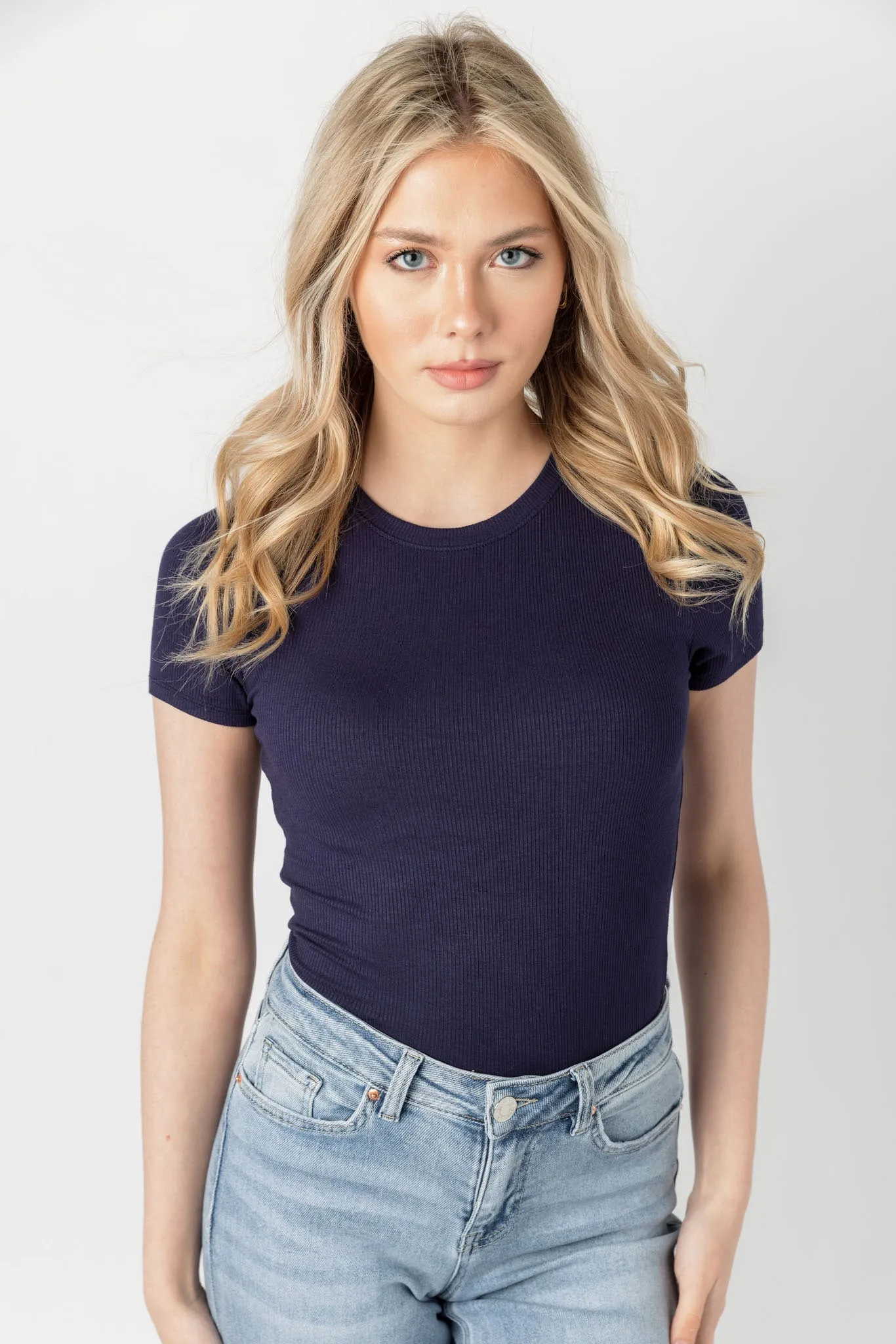 Ribbed Crewneck Tee sold by Eclipse product image thumbnail 3