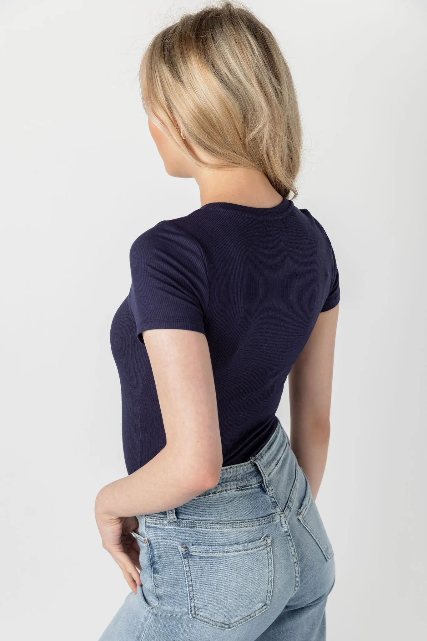 Ribbed Crewneck Tee sold by Eclipse product image thumbnail 4