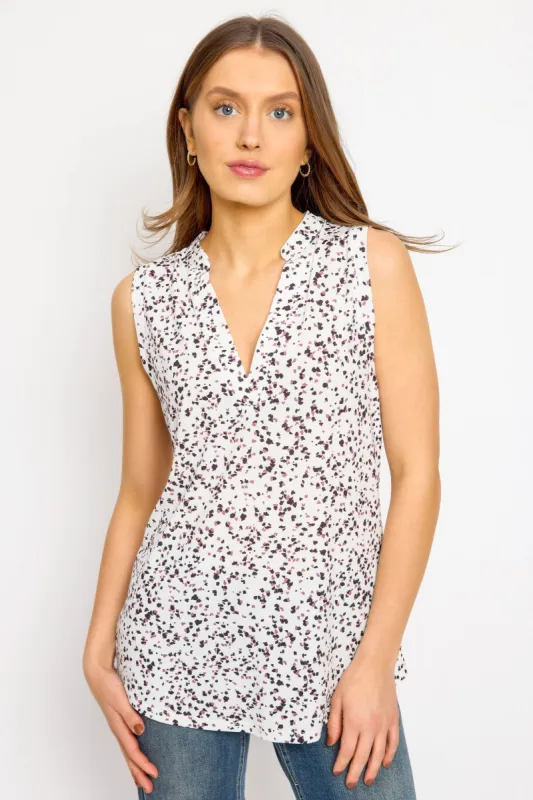Printed Flecks Sleeveless Top sold by Eclipse