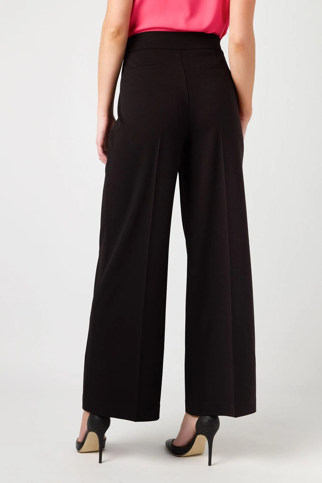 Knit Crepe Wide-Leg Pant with Single Button Waistband sold by Eclipse product image thumbnail 2