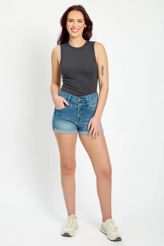 WallFlower Hannah Wash Sassy High-Rise Short sold by Eclipse