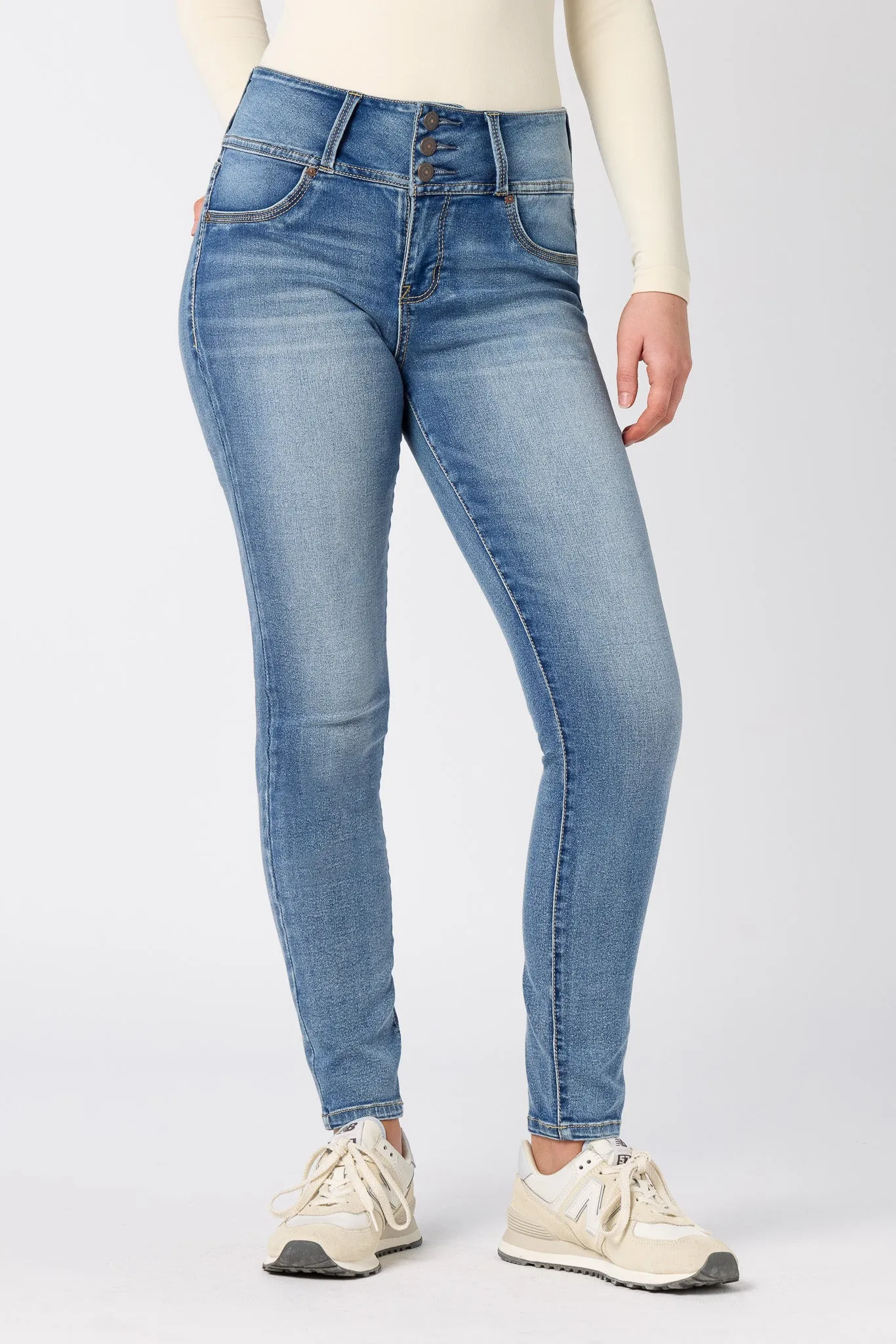 WallFlower InstaSoft Mara Wash Sassy Skinny High-Rise Jegging sold by Eclipse product image thumbnail 3