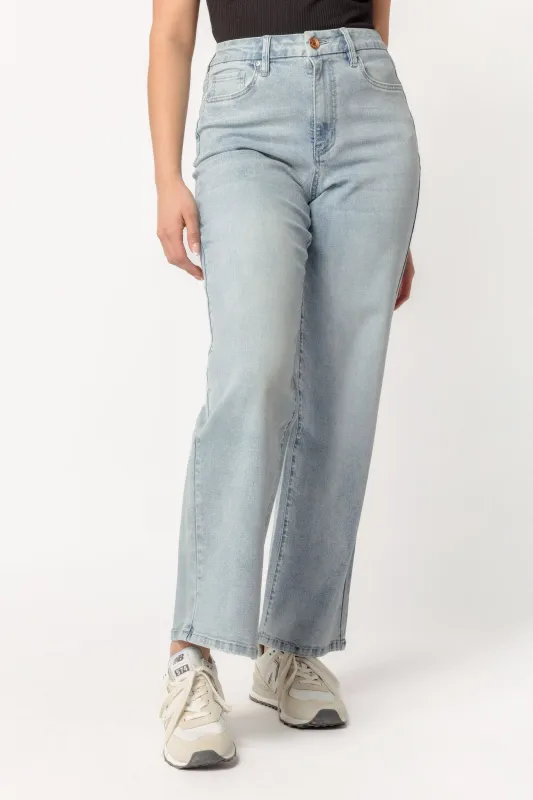 YMI Light Wash Curvy Fit Ultra-High-Rise Wide-Leg Jean sold by Eclipse