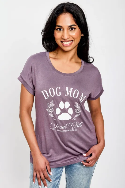 Short-Sleeve "Dog Mom" Graphic Tee sold by Eclipse
