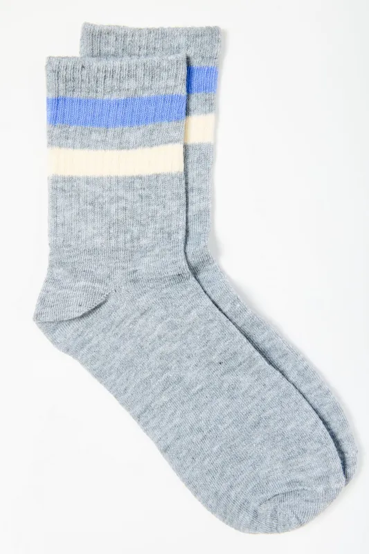 Striped Ribbed Crew Socks sold by Eclipse