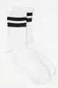 Short Crew Socks with Double Stripes sold by Eclipse