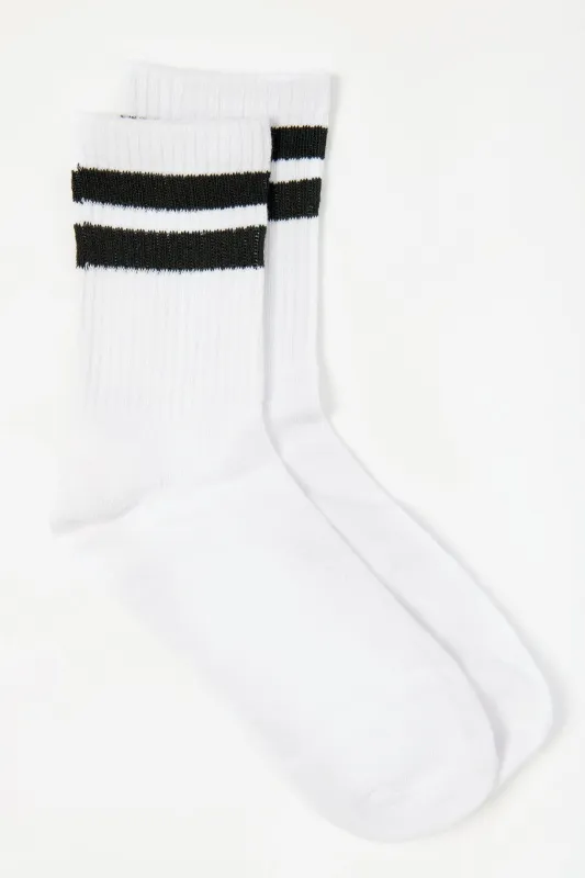 Short Crew Socks with Double Stripes sold by Eclipse