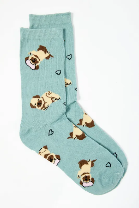 Sleepy Pug Socks sold by Eclipse
