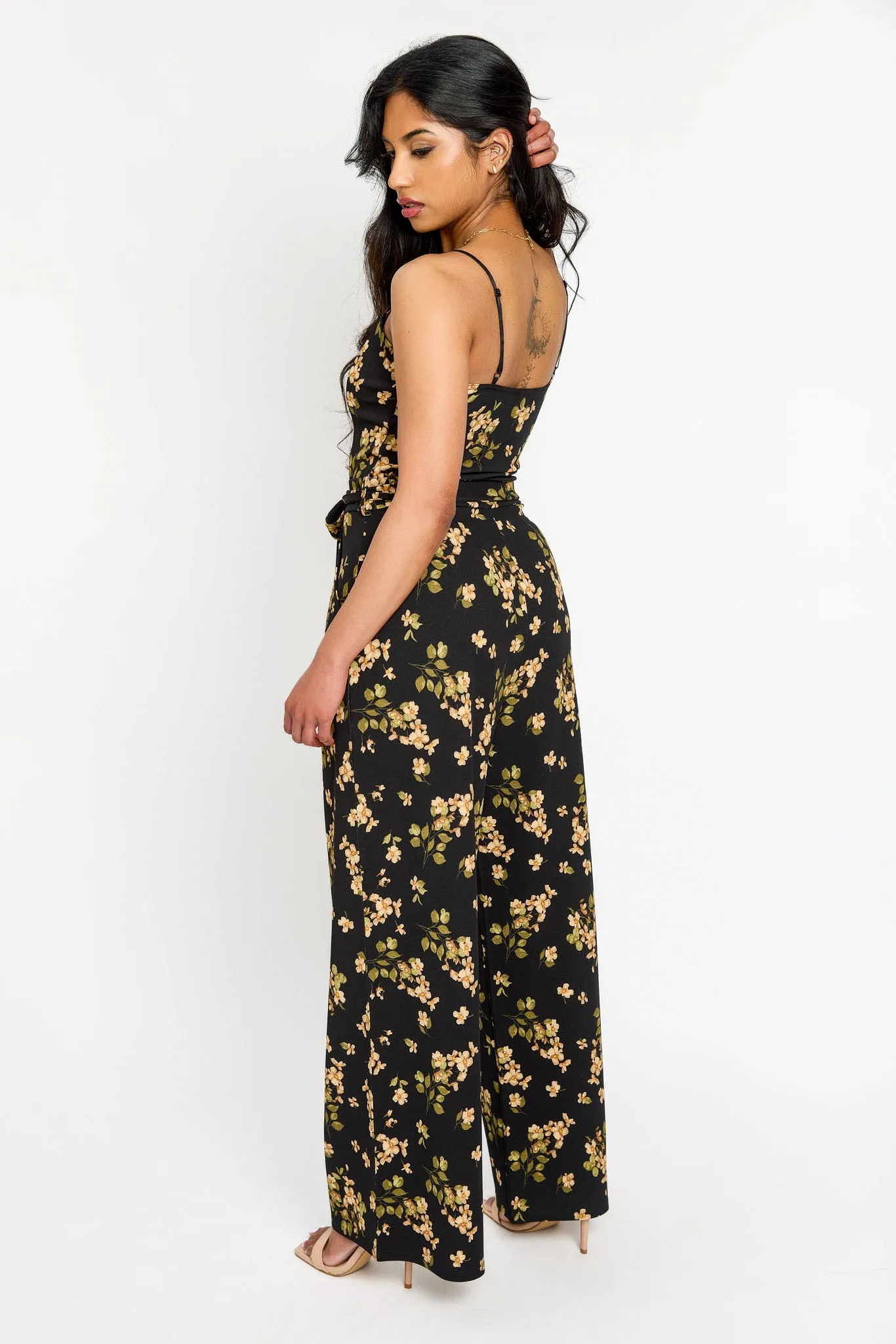 Floral Sleeveless Jumpsuit with Tie-Belt sold by Eclipse product image thumbnail 2