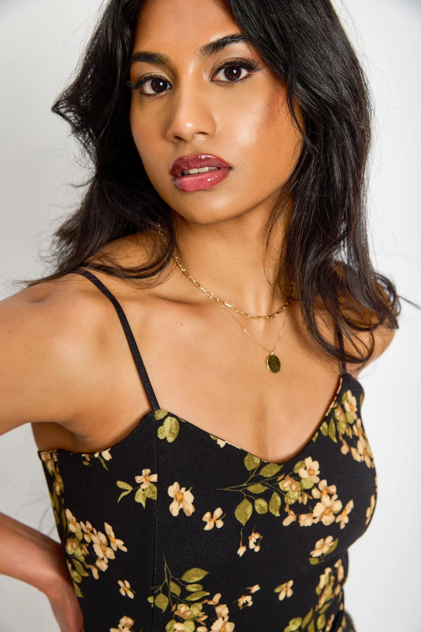 Floral Sleeveless Jumpsuit with Tie-Belt sold by Eclipse product image thumbnail 3