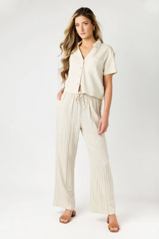 Linen-Blend Drawstring Pant sold by Eclipse