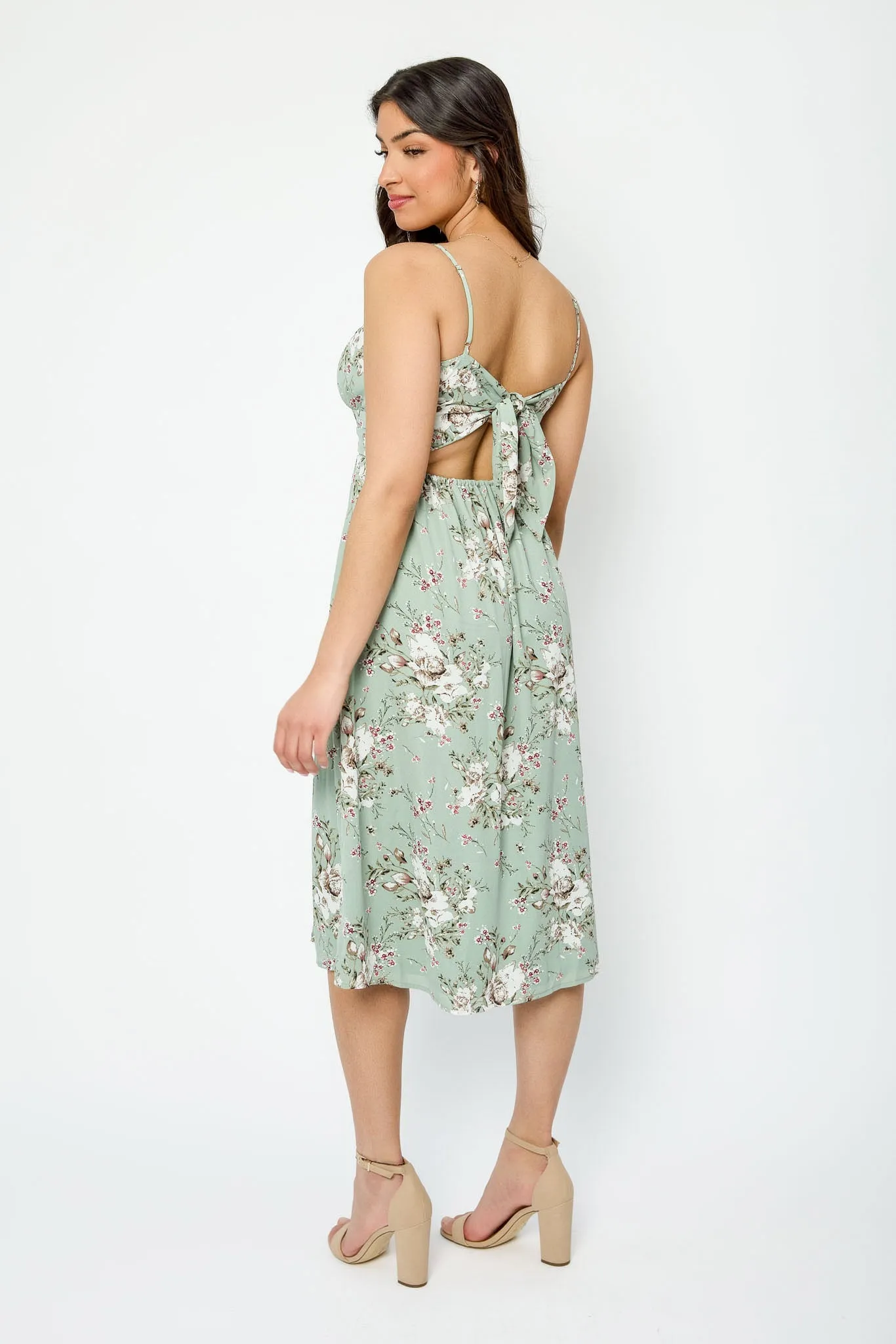Floral Tie-Back Midi Dress sold by Eclipse product image thumbnail 2