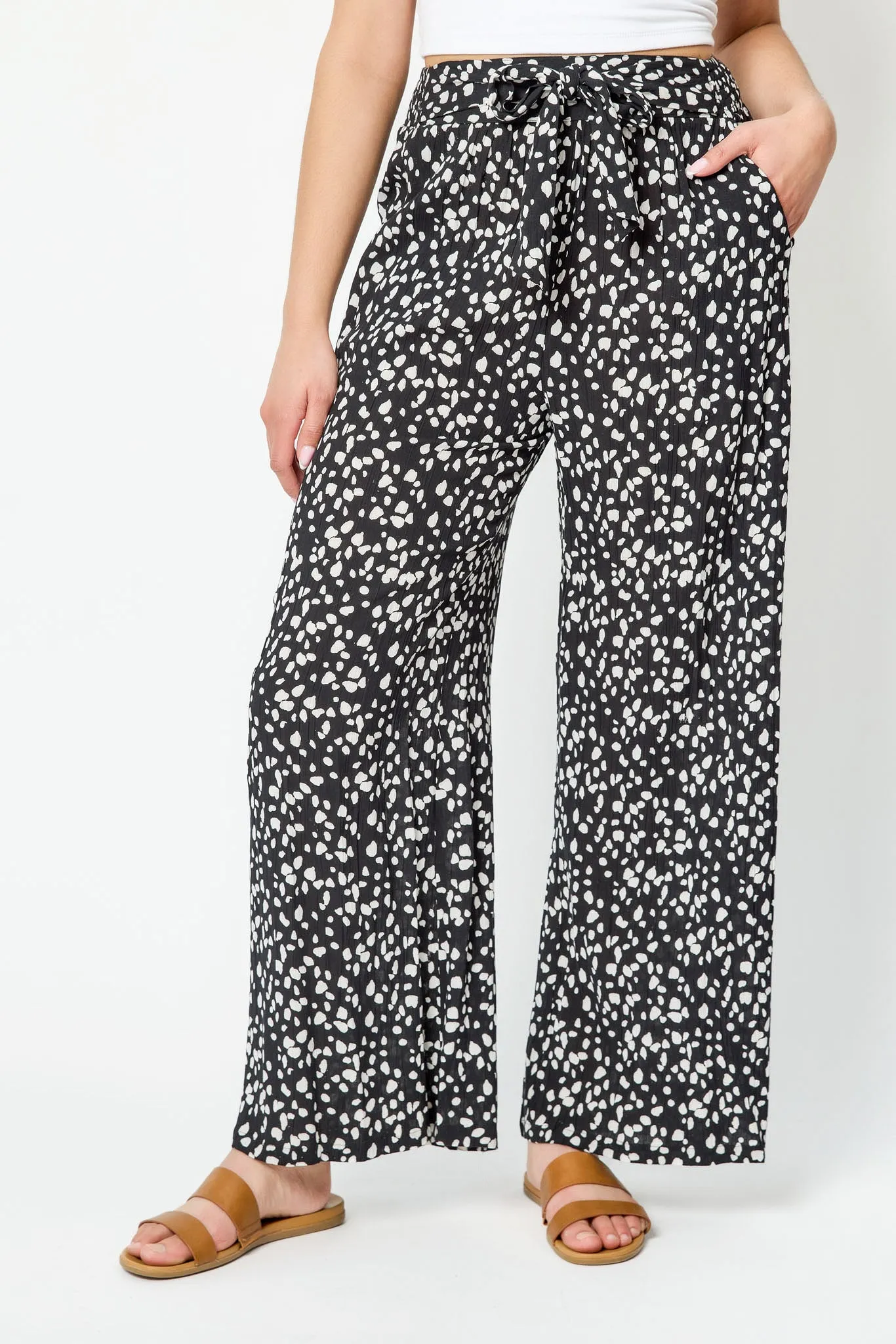 Tie-Belt Polka Dot Palazzo Pant sold by Eclipse product image thumbnail 3