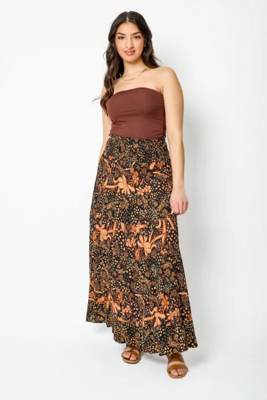 Floral-Print Tiered Maxi Skirt sold by Eclipse
