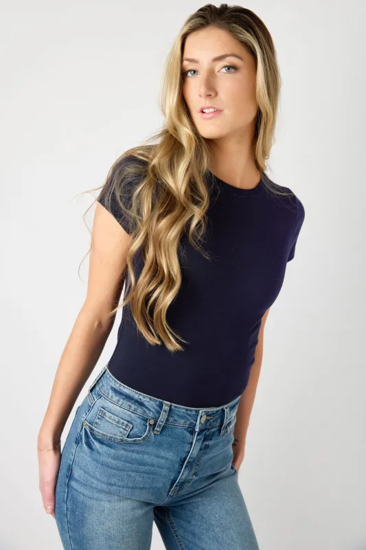 Cap-Sleeve Crew-Neck Tee sold by Eclipse