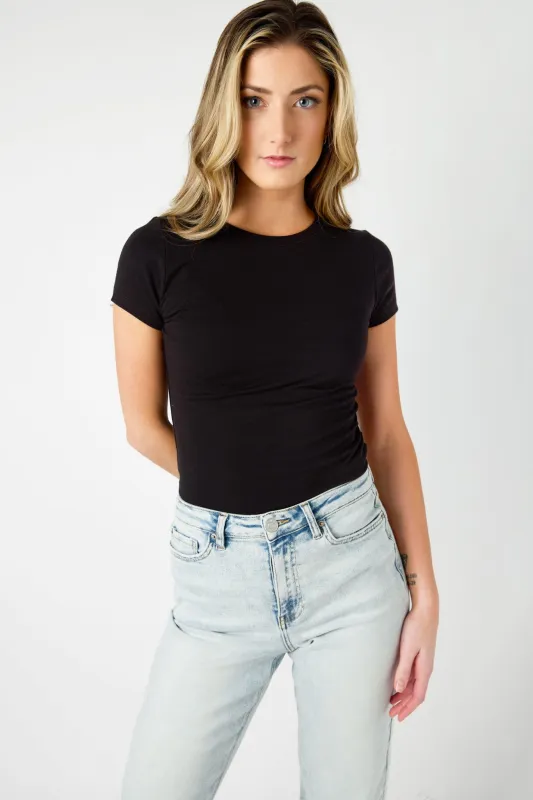 Basic Cap-Sleeve Crew-Neck Tee sold by Eclipse