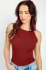 Ribbed High Neck Tank Top sold by Eclipse