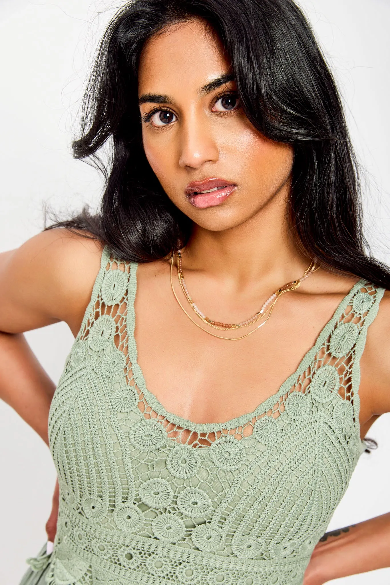 Gauze Maxi Dress with Crochet Bodice sold by Eclipse product image thumbnail 3