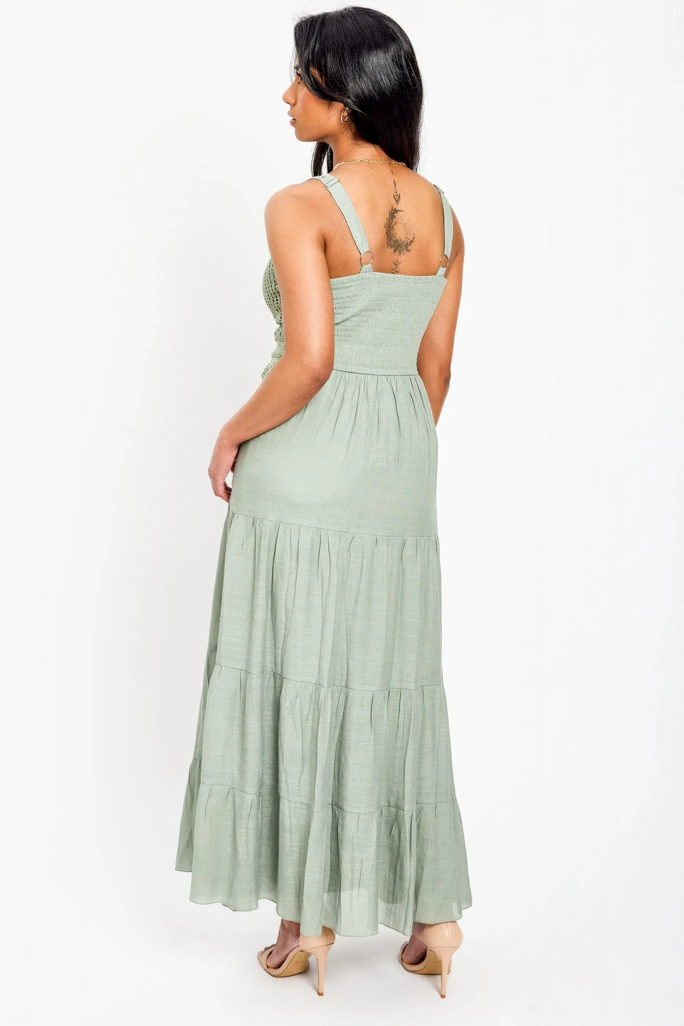 Gauze Maxi Dress with Crochet Bodice sold by Eclipse product image thumbnail 2