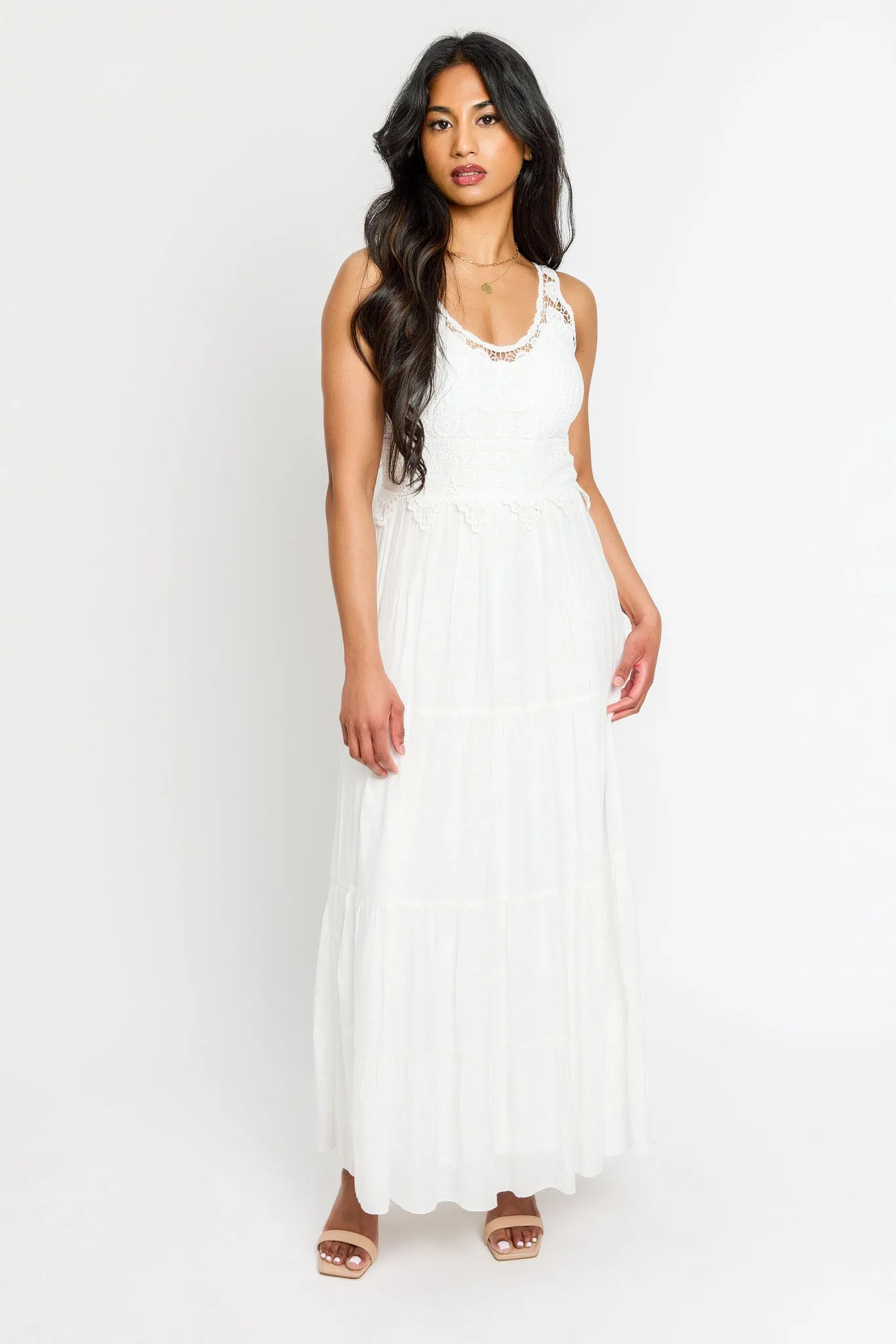 Gauze Maxi Dress with Crochet Bodice sold by Eclipse product image thumbnail 4