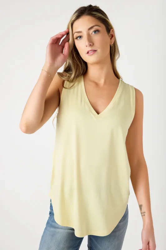 Brushed Knit Sleeveless V-Neck sold by Eclipse