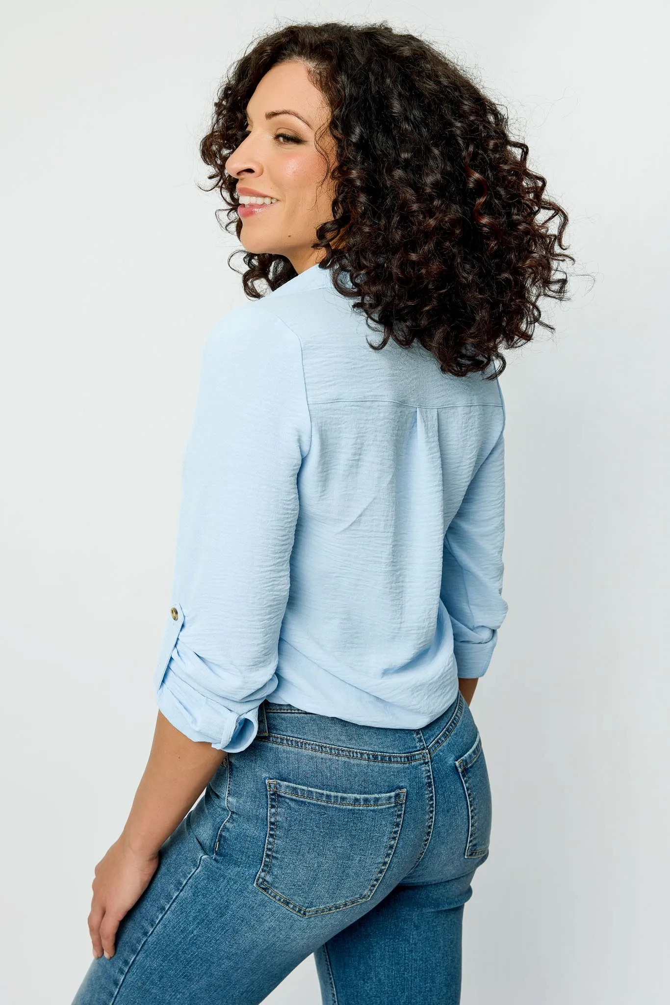 Airflow Tie-Front Shirt with Roll-Up Sleeves sold by Eclipse product image thumbnail 2