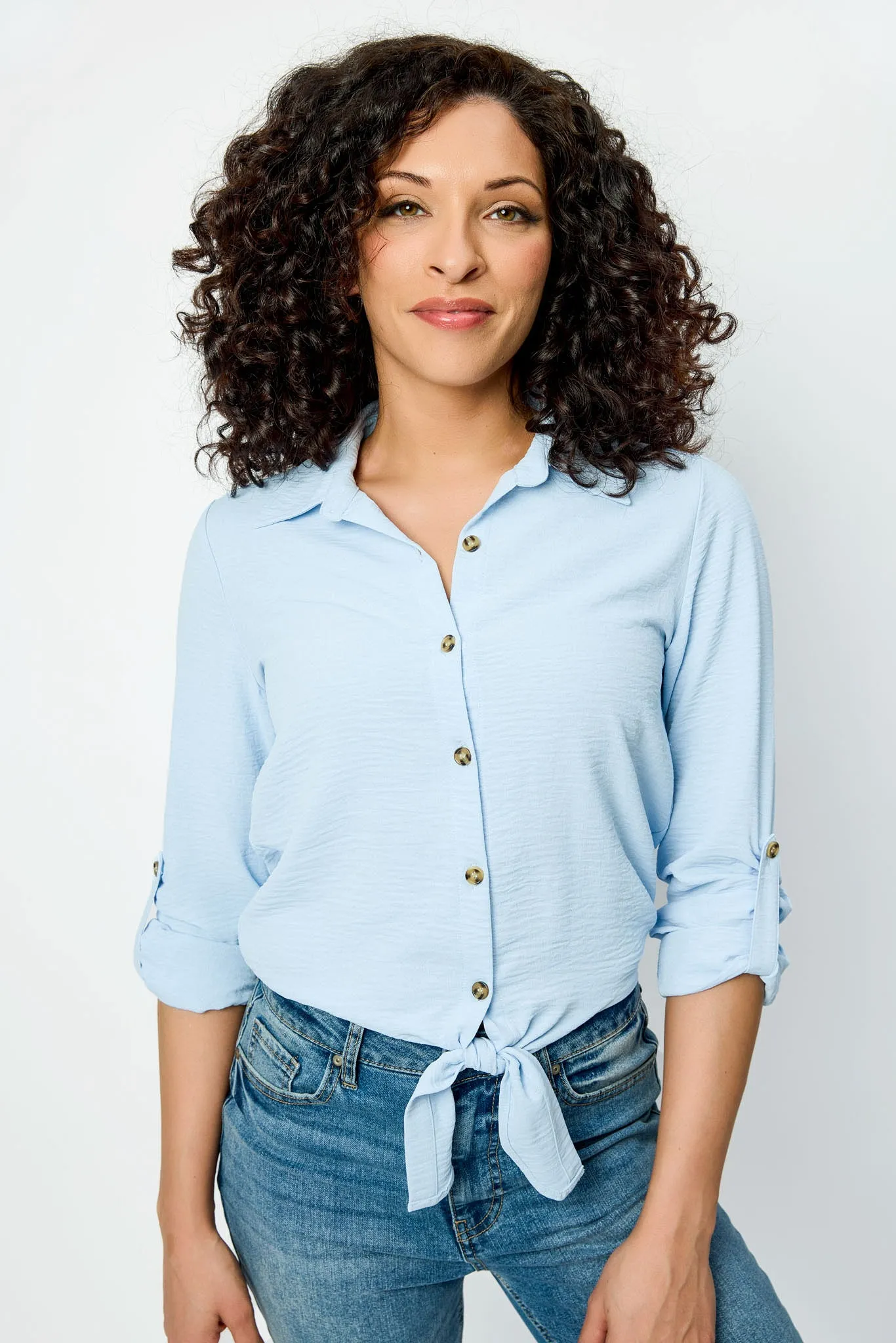 Airflow Tie-Front Shirt with Roll-Up Sleeves sold by Eclipse