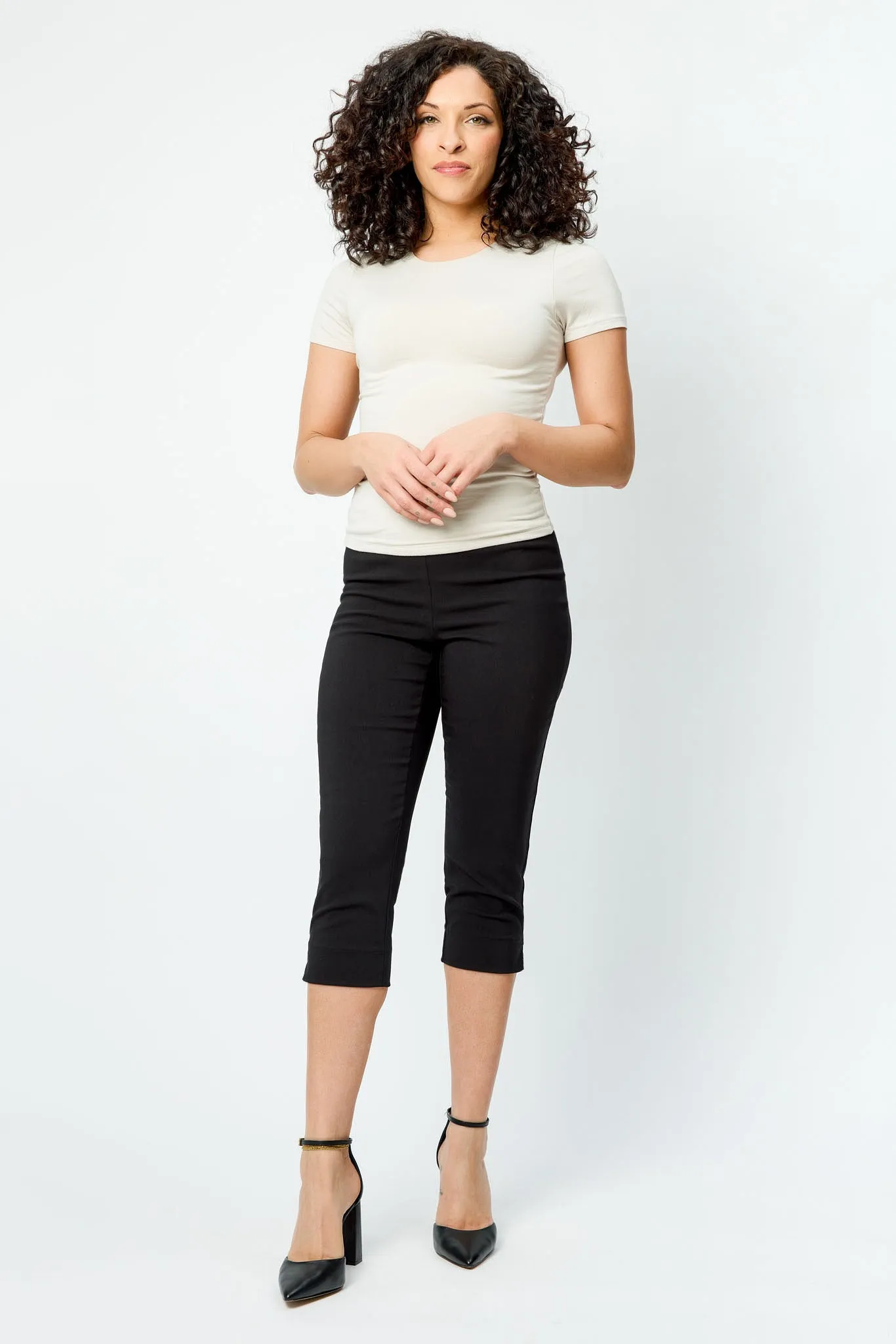 Pull-On High-Rise Capri Pant sold by Eclipse
