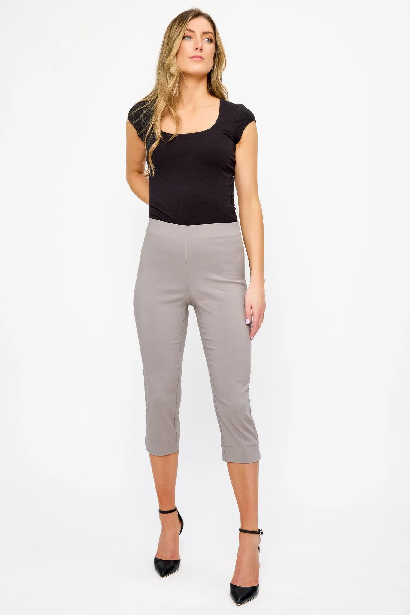 Pull-On High-Rise Capri Pant sold by Eclipse product image thumbnail 4