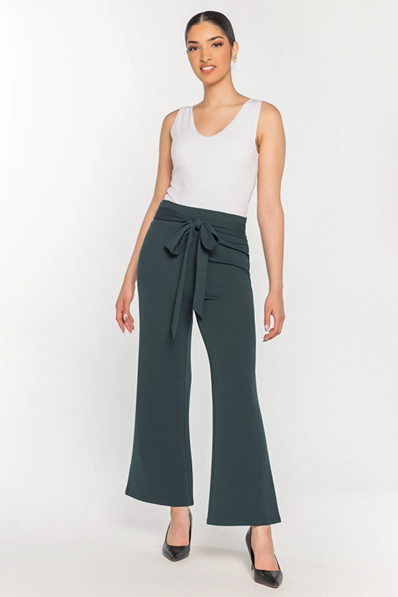 Stretch Crepe Pant with Tie-Belt - Short Inseam sold by Eclipse product image thumbnail 4