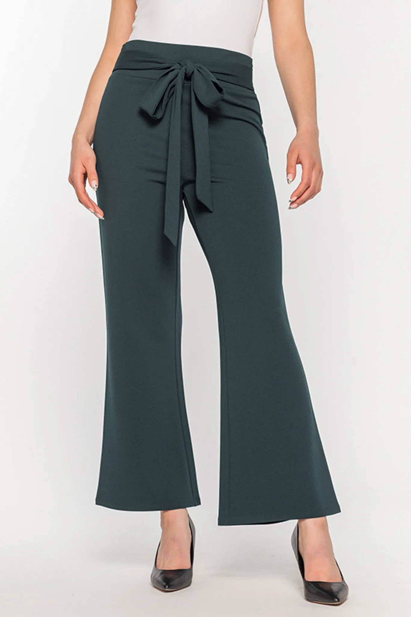 Stretch Crepe Pant with Tie-Belt - Short Inseam sold by Eclipse product image thumbnail 5